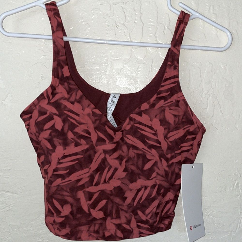 LULULEMON ALIGN TANK size 8 multi LEAF MULTI SOLD OUT  NWT GOrGEOUS